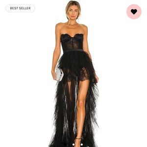 For Love & Lemons x REVOLVE Gown in Black - Worn Once for photoshoot